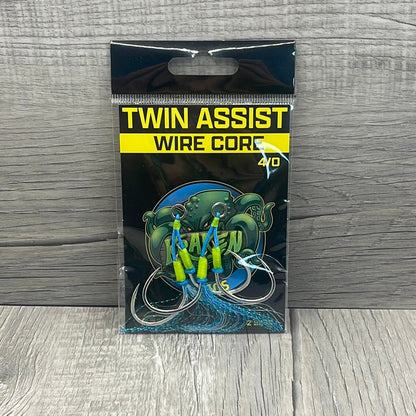 BLUE FEATHER TWIN ASSIST HOOKS