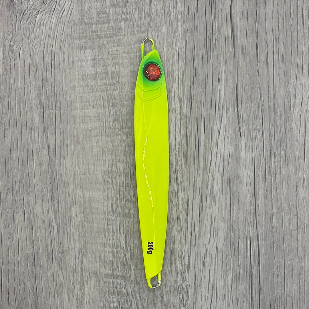 "Bait Strip" Chartreuse UV Glow Slow Pitch Jig